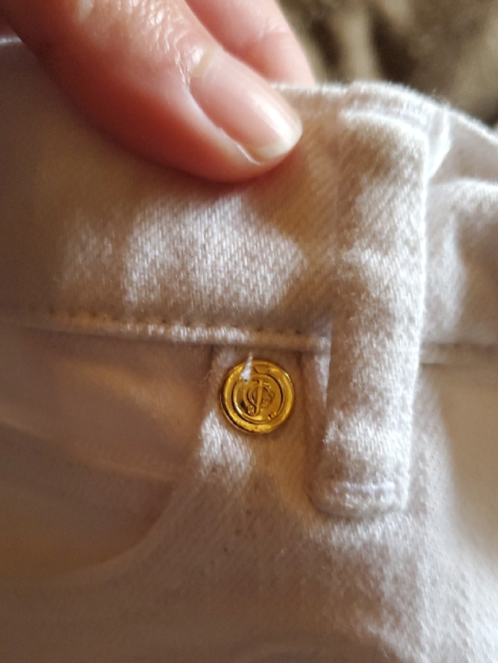 Juicy Couture White Embroidered Denim Cutoff Shorts - Picture 9 of 9